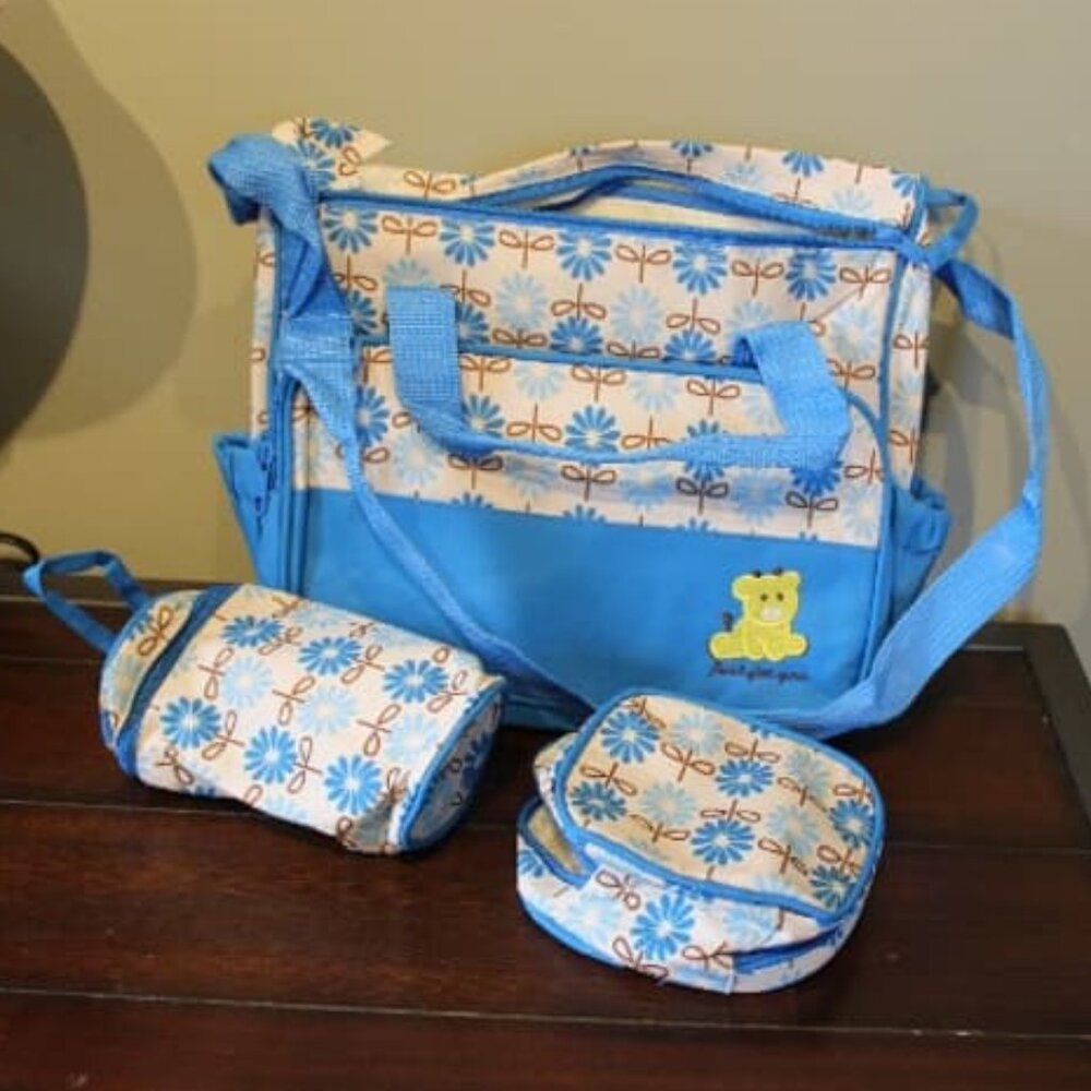 Baby Diaper Bag 3 pc Set - Blue